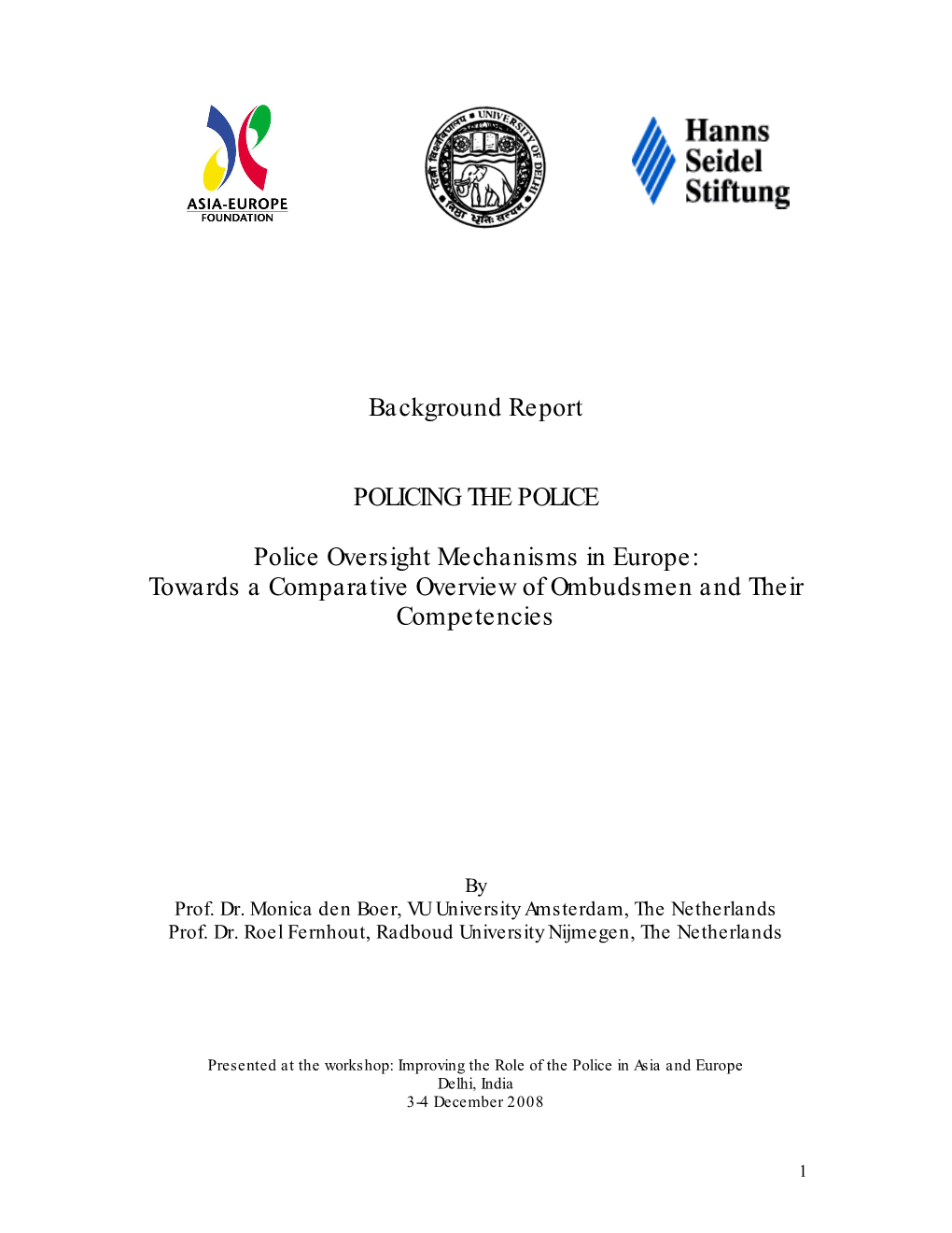 Police Oversight Mechanisms in Europe.Pdf
