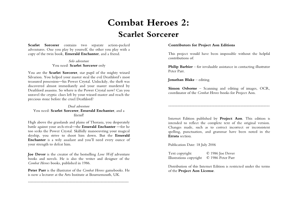 Combat Heroes 2: Scarlet Sorcerer