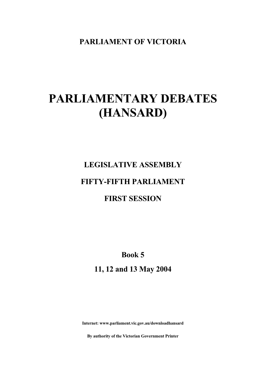 Book 5 11, 12 and 13 May 2004