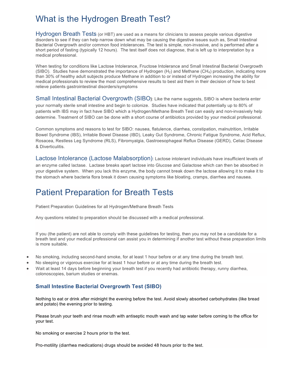 What Is the Hydrogen Breath Test?