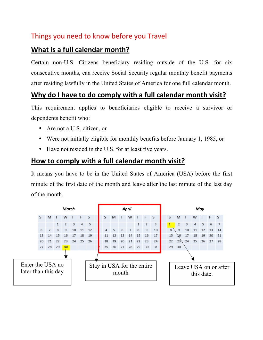 Full Calendar Month Report