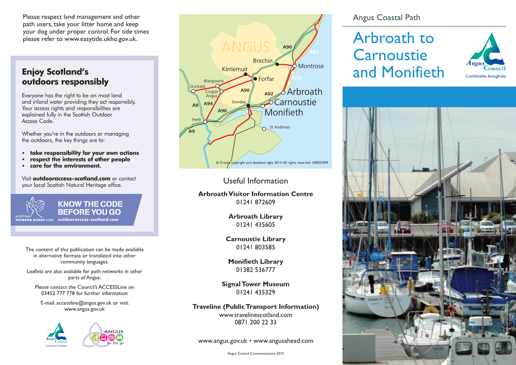 Arbroath-Carnoustie Path Network Leaflet.Pdf