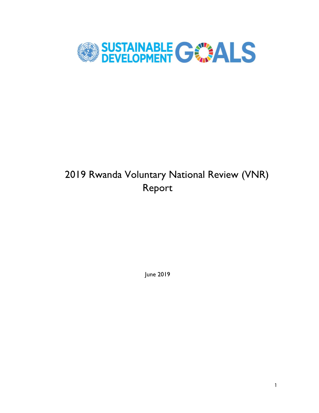 2019 Rwanda Voluntary National Review (VNR) Report