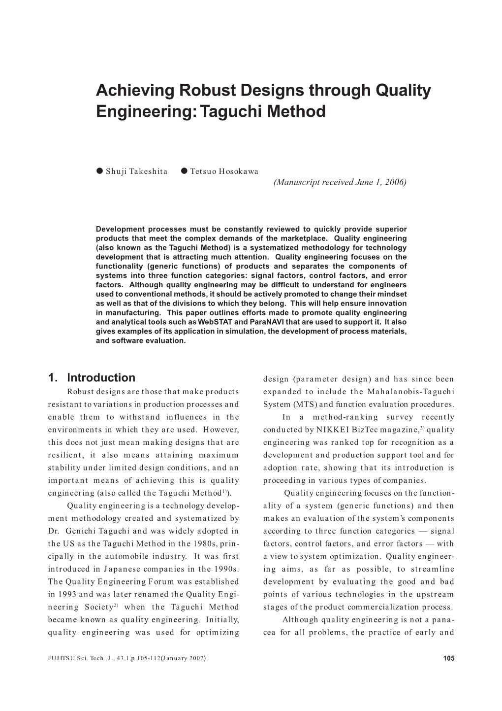 Taguchi Method