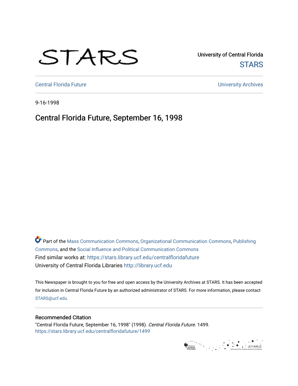 Central Florida Future, September 16, 1998
