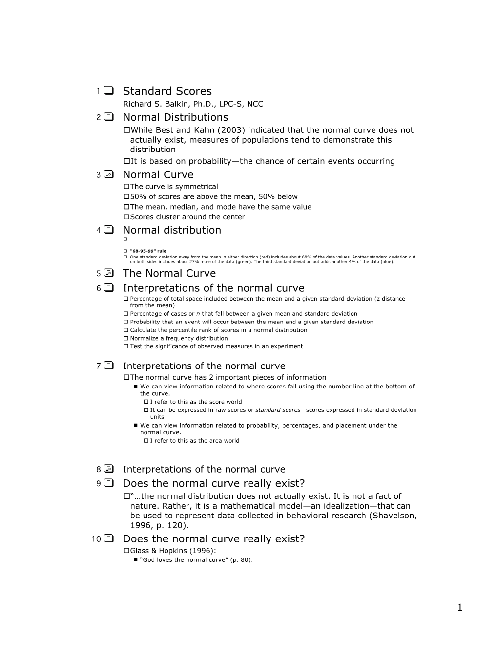 Standard Scores Outline.Pdf