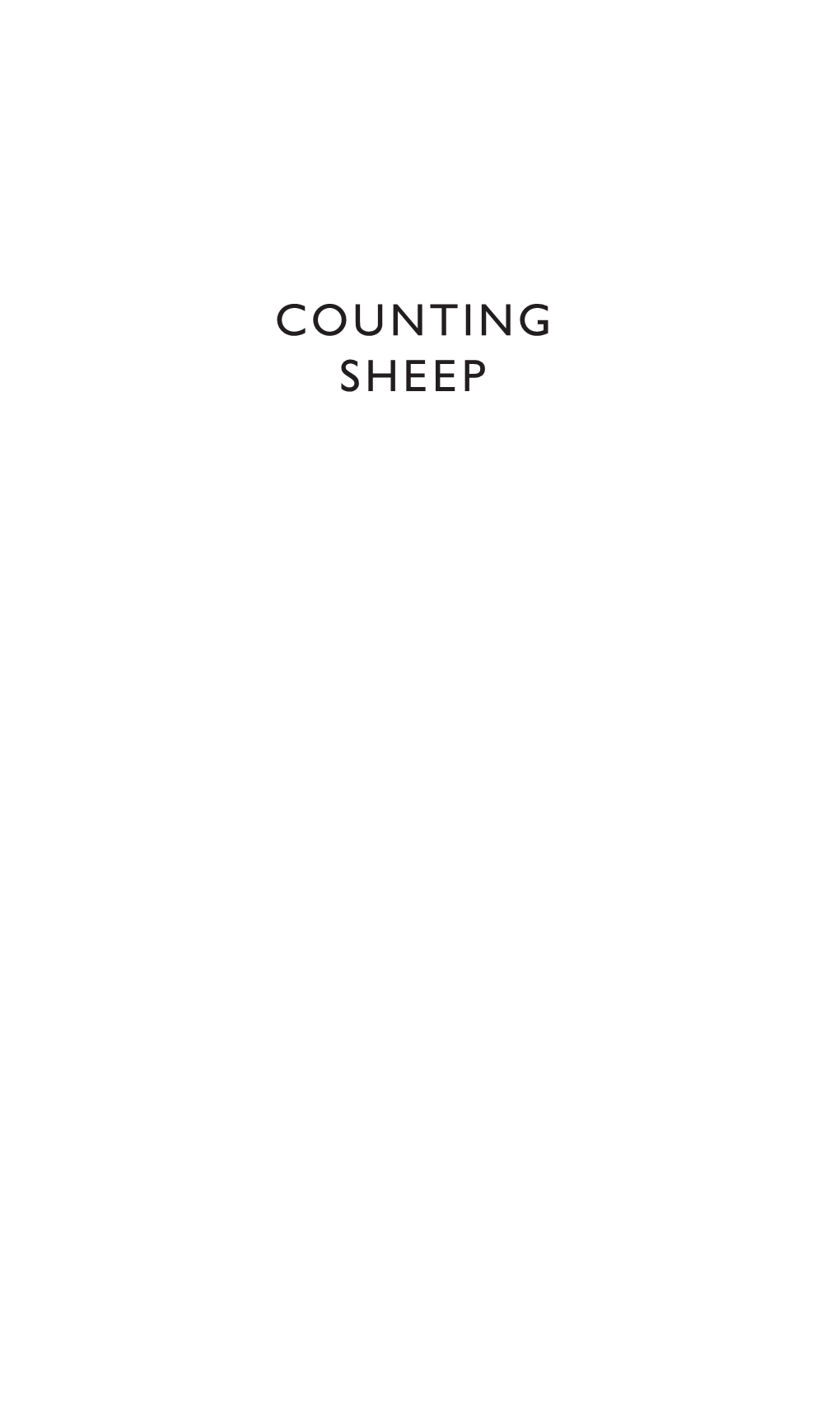 Counting Sheep Counting Sheep