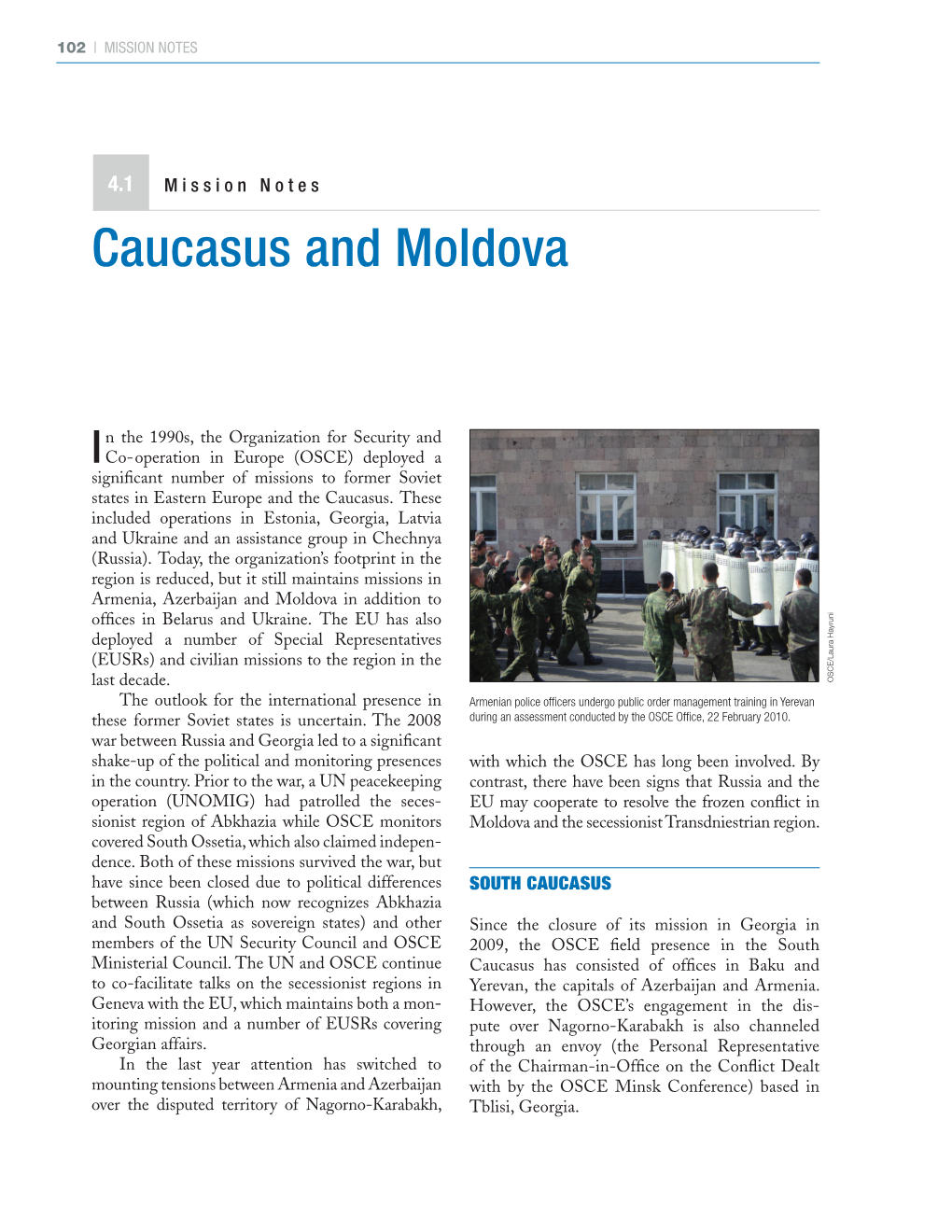 Caucasus and Moldova Mission Notes