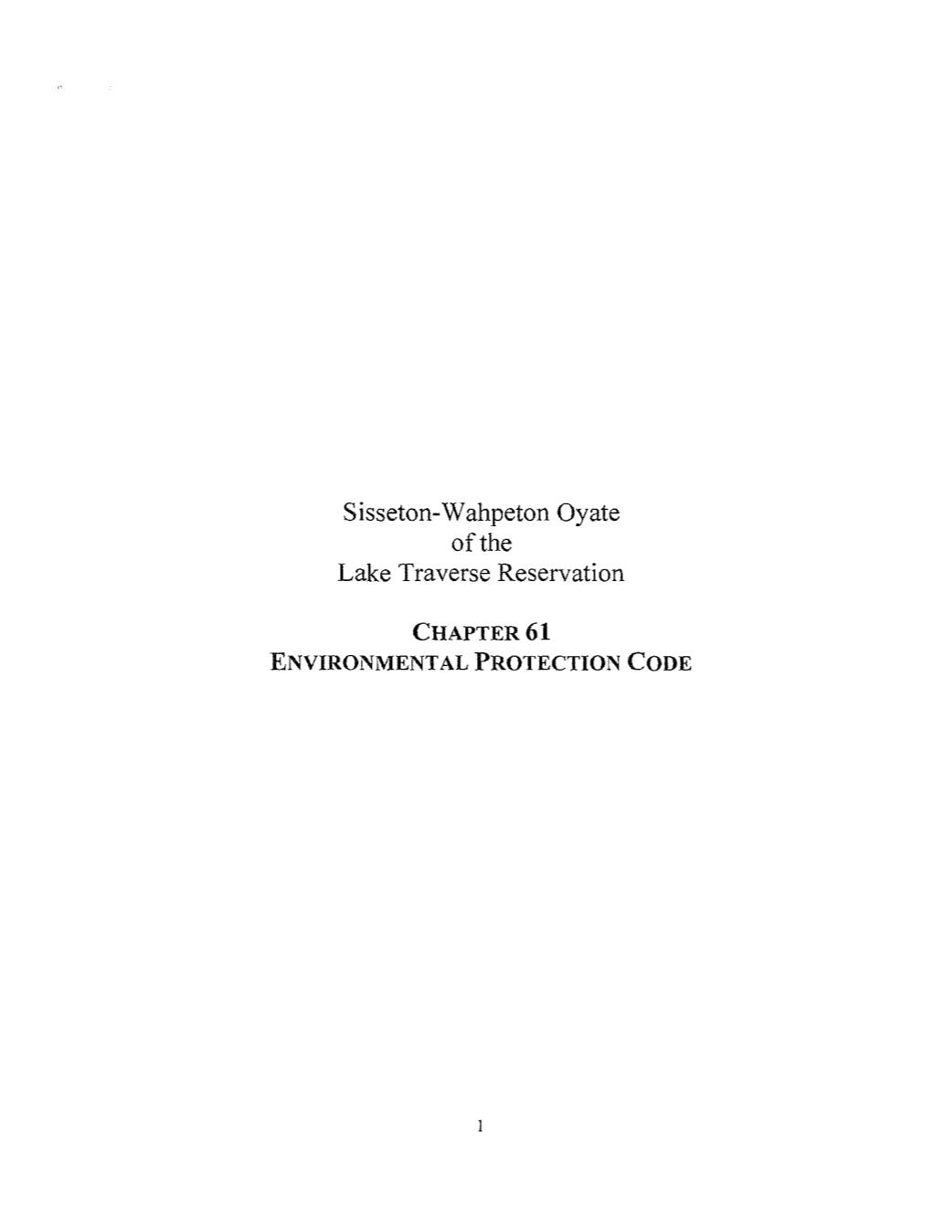 Sisseton-Wahpeton Oyate of the Lake Traverse Reservation