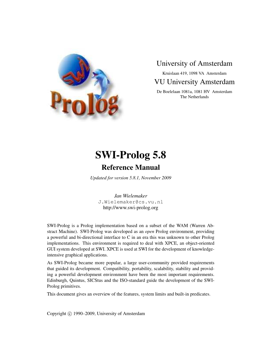 SWI-Prolog 5.8.1 Reference Manual In