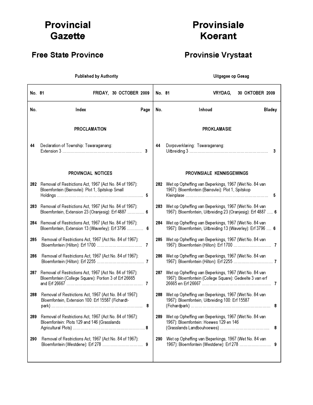 Provincial-Gazette-ZA-FS-2009-No-81