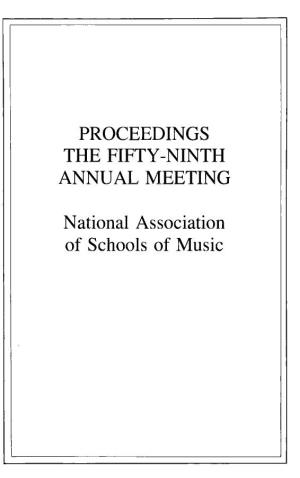 Proceedings, the 59Th Annual Meeting, 1983