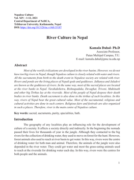 River Culture in Nepal