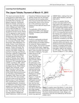 The Japan Tohoku Tsunami of March 11, 2011