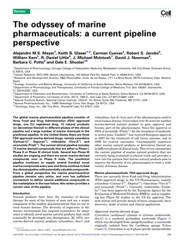 The Odyssey of Marine Pharmaceuticals: a Current Pipeline Perspective