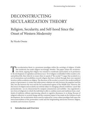 Deconstructing Secularization Theory