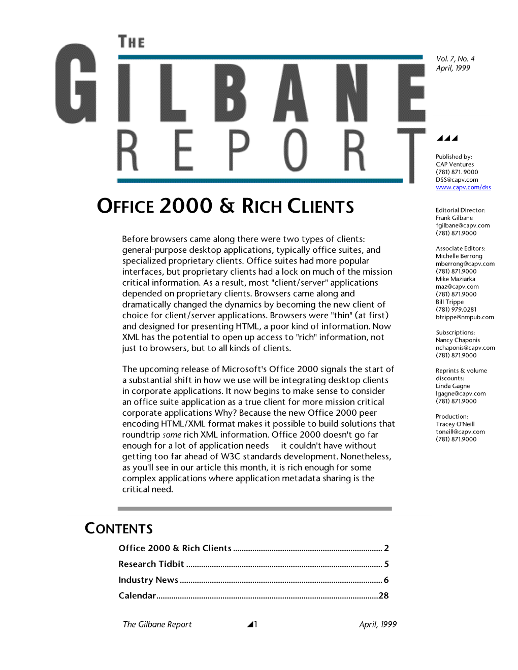 Office 2000 and Rich Clients