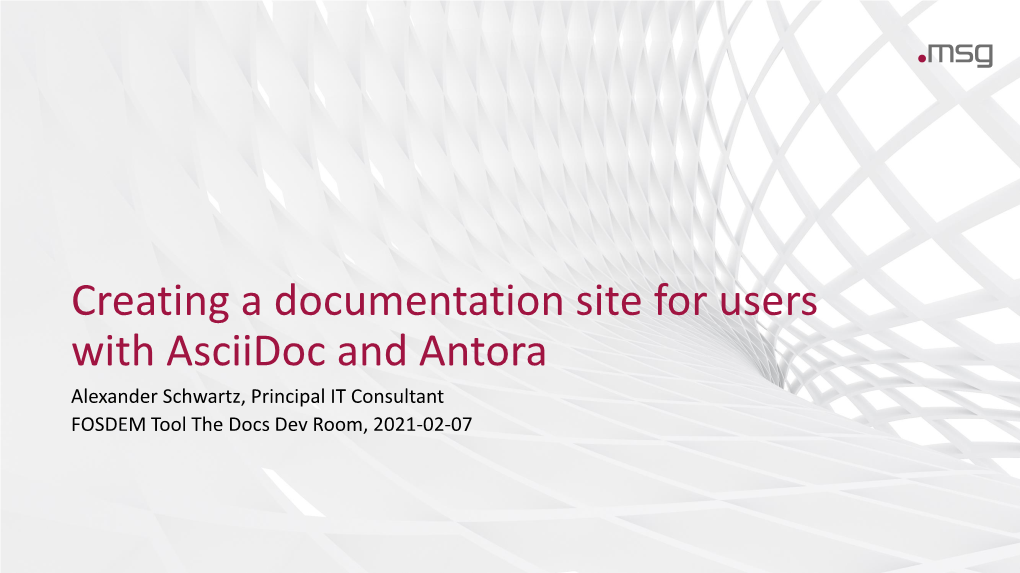 Creating a Documentation Site for Users with Asciidoc and Antora