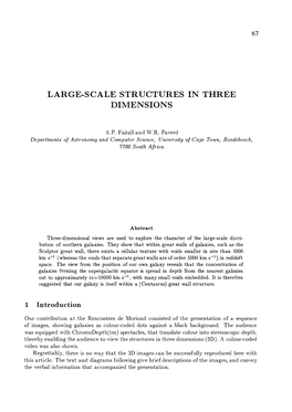 Large-Scale Structures in Three Dimensions