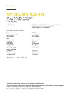 My Cousin Rachel by Daphne Du Maurier Adapted by Joseph O’Connor Gate Theatre