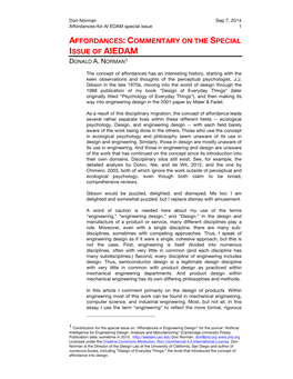Affordances-For AI EDAM Special Issue 1