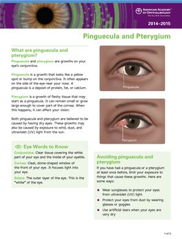 Pinguecula and Pterygium