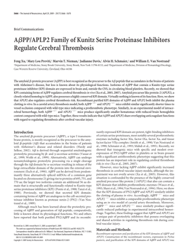 AЯPP/APLP2 Family of Kunitz Serine Proteinase Inhibitors Regulate