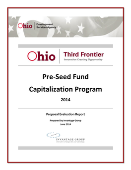 Pre-Seed Fund Capitalization Program 2014