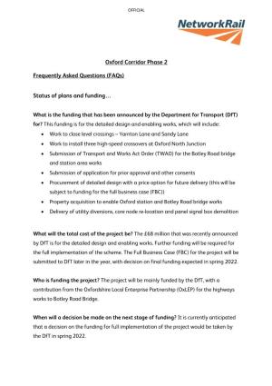 Oxford Corridor Phase 2 Frequently Asked Questions (PDF)