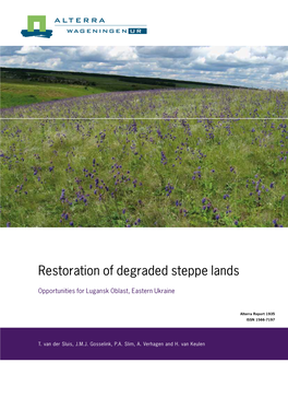 Restoration of Degraded Steppe Lands