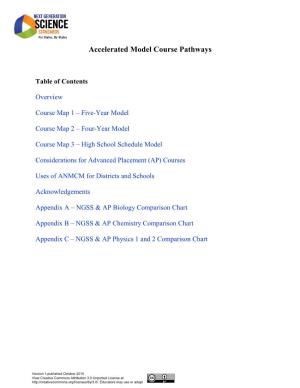 Accelerated NGSS Model Course Pathways Document