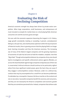 Evaluating the Risk of Declining Competition