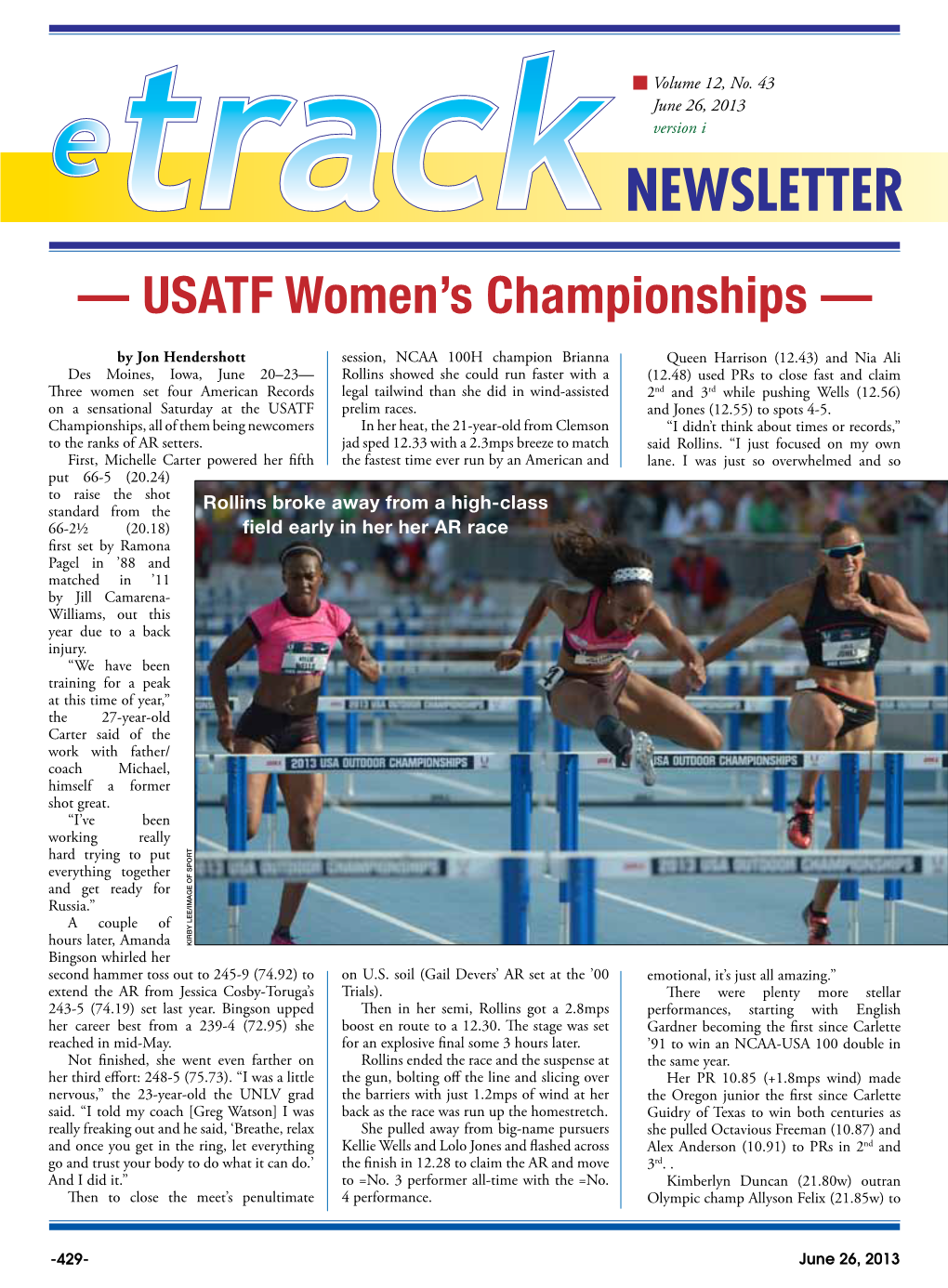 — USATF Women's Championships —