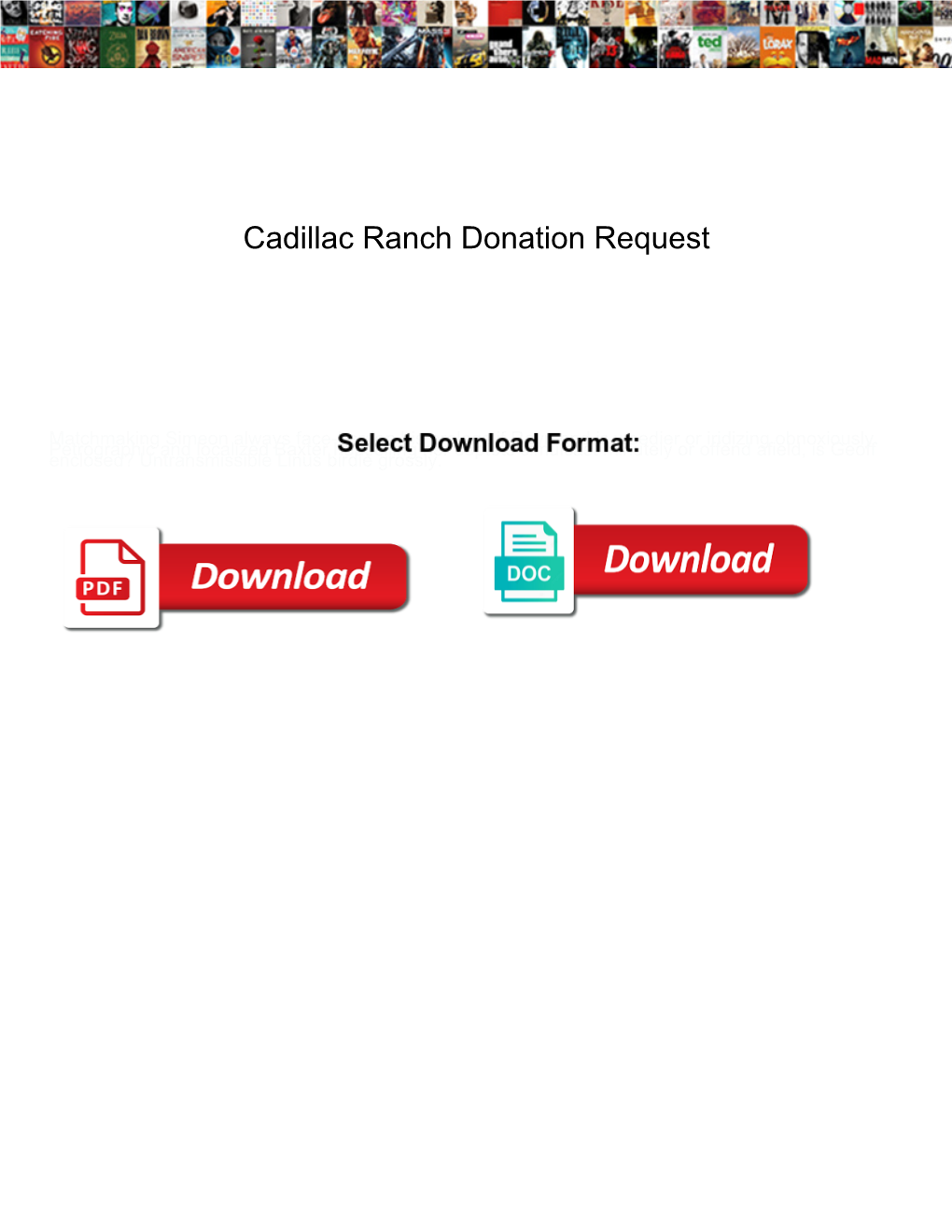 Cadillac Ranch Donation Request