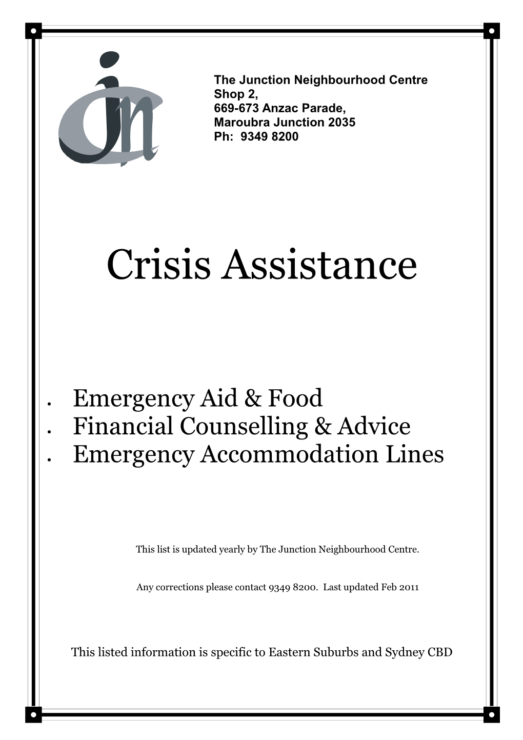 Crisis Assistance