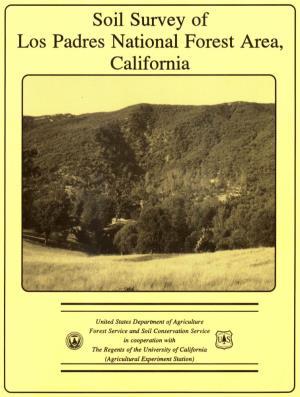 Soil Survey of Los Padres National Forest Area, California (1988)
