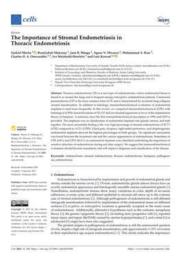 The Importance of Stromal Endometriosis in Thoracic Endometriosis