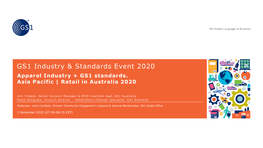 GS1 Industry & Standards Event 2020