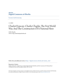 Charlot Francais: Charlie Chaplin, the First World War, and The