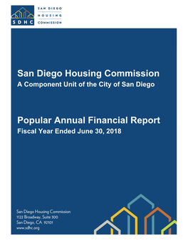 FY 2018 Popular Annual Financial Report San Diego Housing Commission 1