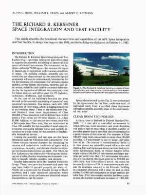 The Richard B. Kershner Space Integration and Test Facility