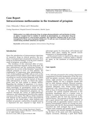 Intracavernous Methoxamine in the Treatment of Priapism