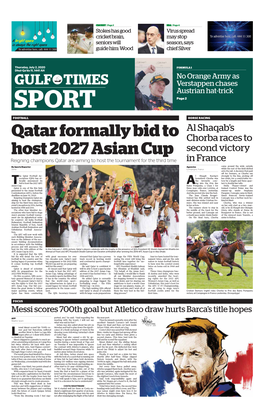 Qatar Formally Bid to Host 2027 Asian