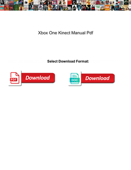 Xbox One Kinect Manual Pdf