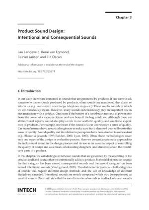 Product Sound Design: Intentional and Consequential Sounds