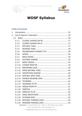 WDSF Syllabus