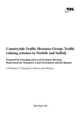 Traffic Calming Schemes in Norfolk and Suffolk