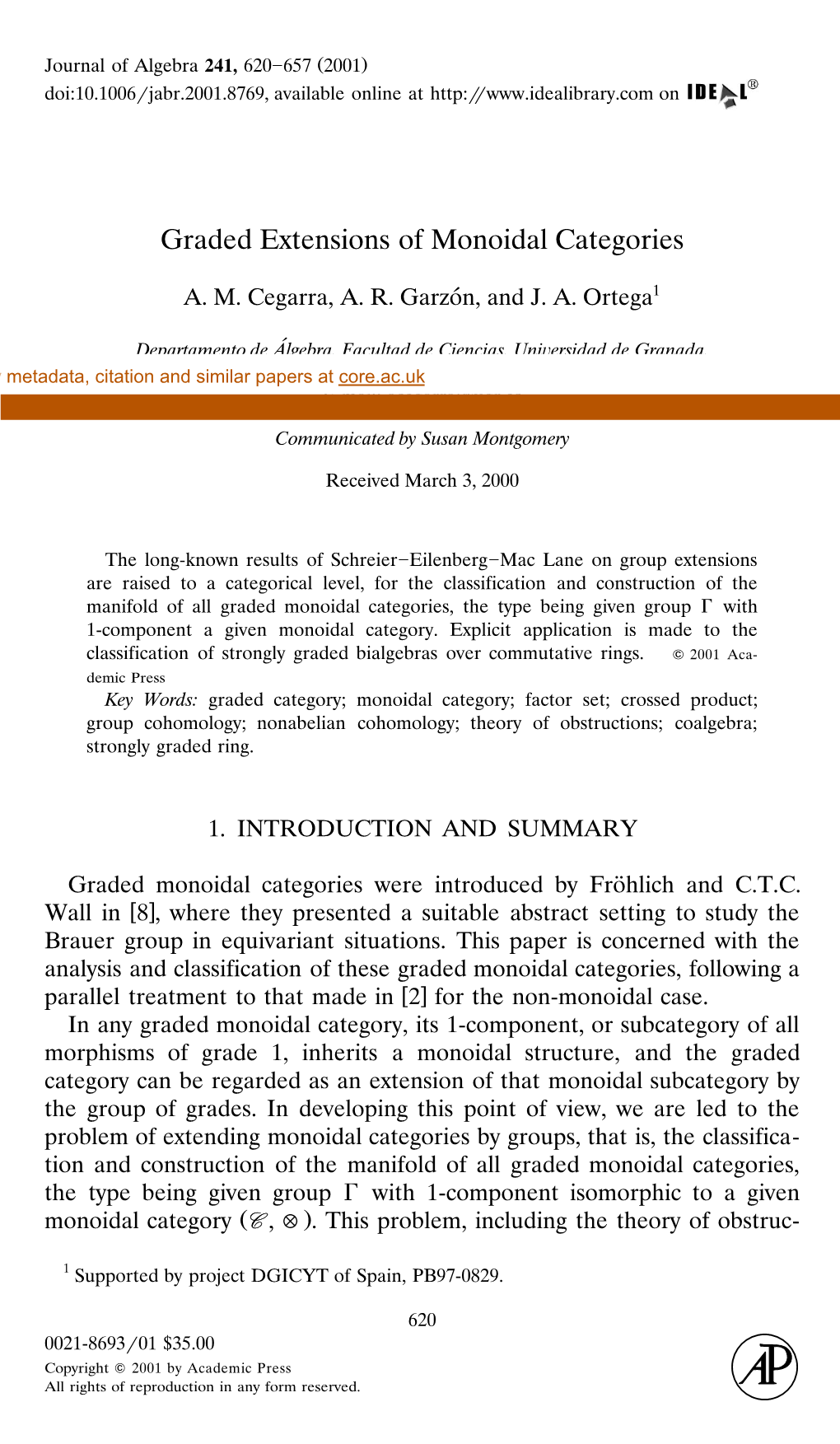 Graded Extensions of Monoidal Categories