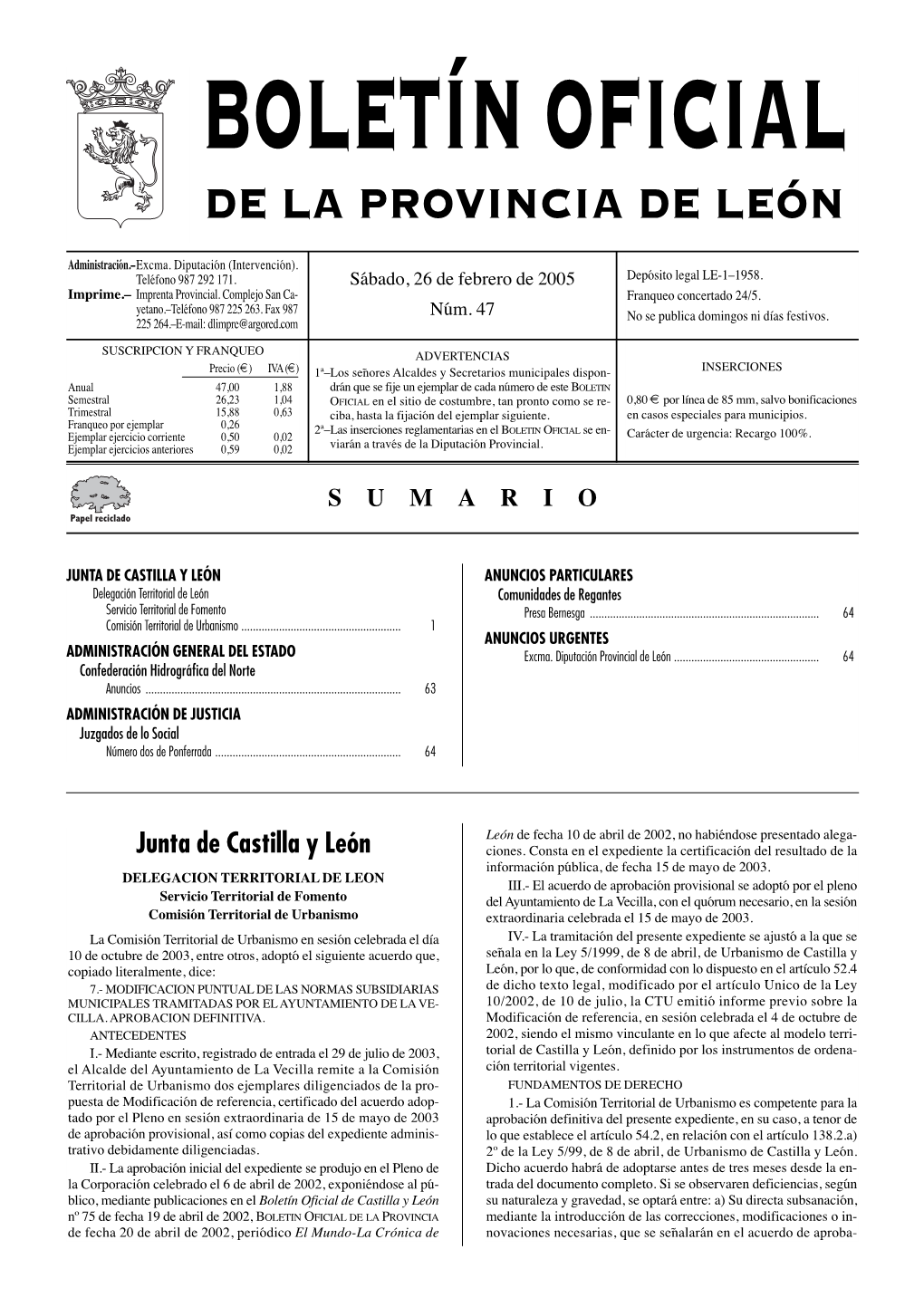 De La Provincia De León