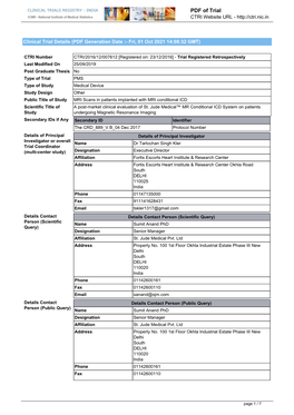 Clinical Trial Details (PDF Generation Date :- Thu, 26 Aug 2021 01